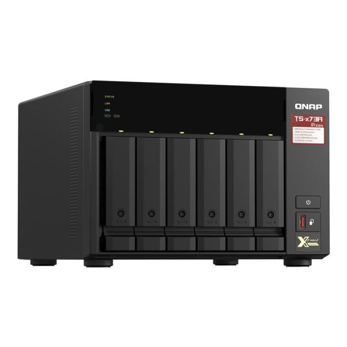 QNAP TS-673A-8G NAS Servidor Almacenamiento 6 Bahías 3.5/2.5" + 2x M.2 NVMe, AMD Ryzen V1500B 4 Núcleos, 8GB DDR4, 2 Puertos 2.5GbE, Torre 3 QNAP TS-673A-8G NAS Servidor Almacenamiento 6 Bahías 3.5/2.5" + 2x M.2 NVMe, AMD Ryzen V1500B 4 Núcleos, 8GB DDR4, 2 Puertos 2.5GbE, Torre 3