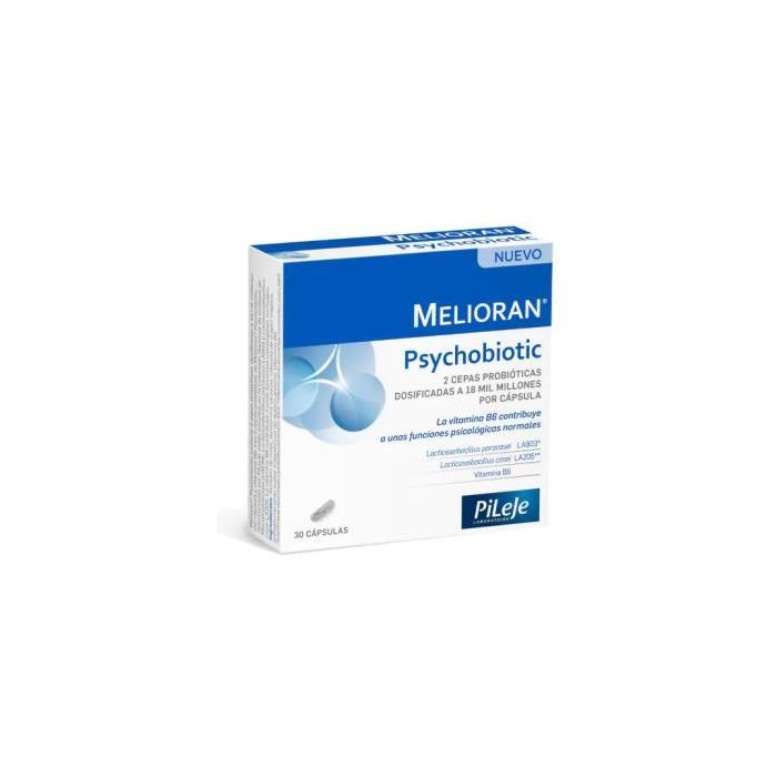 PILEJE Melioran Psychobiotic 30 Cápsulas para Estrés y Ansiedad con Vitamina B6 y Probióticos