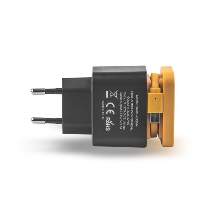 Elbe CARG-2000-N Cargador USB de Pared 2 Puertos (2.1A + 1A) + Cable Micro USB Incluido - Compatible con Dispositivos Android 2 Elbe CARG-2000-N Cargador USB de Pared 2 Puertos (2.1A + 1A) + Cable Micro USB Incluido - Compatible con Dispositivos Android 2