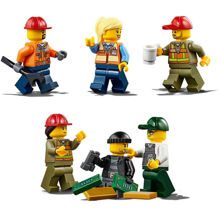 LEGO Tren de Carga con Control Remoto City 60198 - Set completo con 4 Vagones, 33 Vías, Carretilla Elevadora y 6 Figuras 4