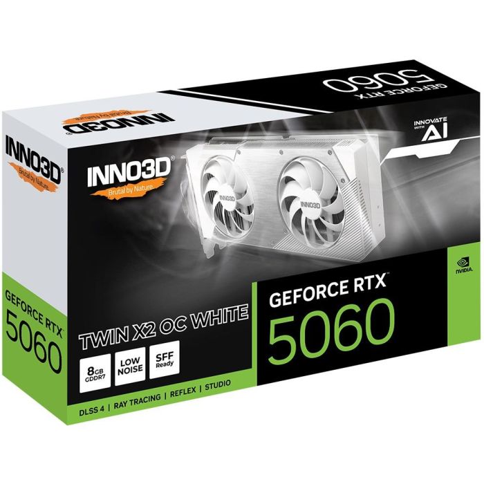 Inno3D GeForce RTX 5060 Twin X2 OC WHITE 8GB GDDR7, PCI Express 5.0, HDMI 3xDisplayPort 1 Inno3D GeForce RTX 5060 Twin X2 OC WHITE 8GB GDDR7, PCI Express 5.0, HDMI 3xDisplayPort 1