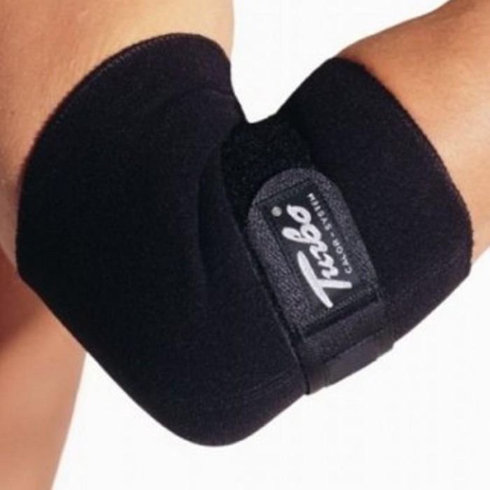 TURBO Ref.851 Codera con Tensor Termoterapéutica Sujeción Regulable para Epicondilitis, Tendinitis, Codo de Tenis y Dolores Articulares - Talla XL