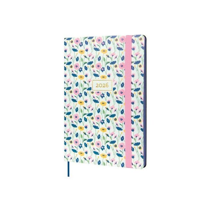 Finocam Fa5-148x210 mm Svv Agenda Flexi Joy 2026 Tapa Blanda Fiona DIN A5 con Goma Elástica y Cinta Punto
