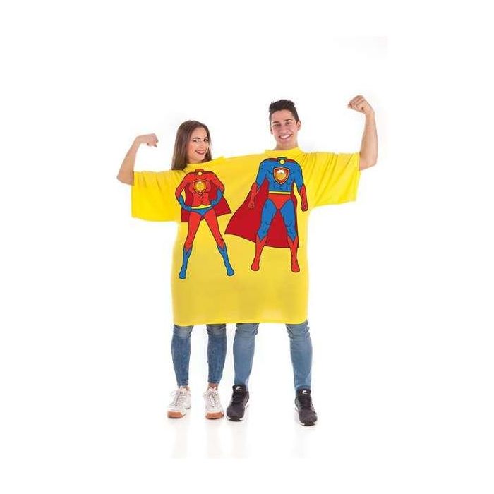 Disfraz adulto camiseta doble super héroes birras talla l Disfraz adulto camiseta doble super héroes birras talla l