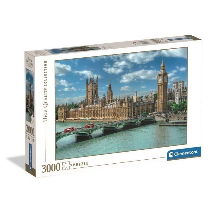 Clementoni CLE8005125330379 Puzzle 3000 piezas Las Casas del Parlamento