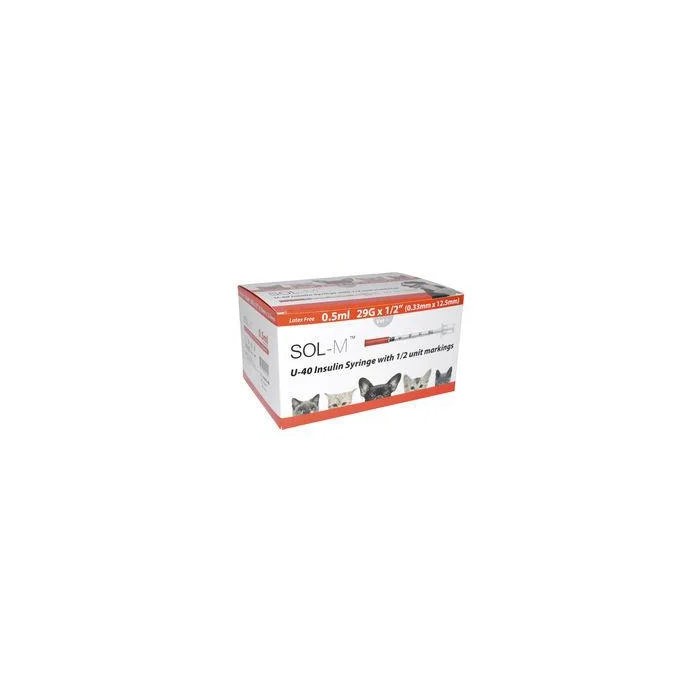 Jeringa Desechable Insulina 40Ui 1 mL 29 gr X 1-2" 100 Unidades