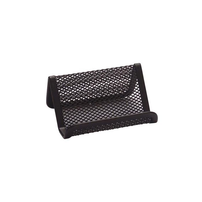 Portatarjetas Q-Connect Metalico Negro 11x7,5x5 cm