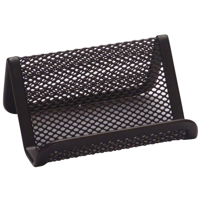 Portatarjetas Q-Connect Metalico Negro 11x7,5x5 cm 1