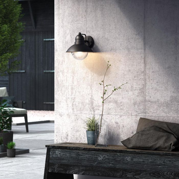 Philips Aplique de Pared Exterior Hoverfly E27, Negro, Aluminio IP44, Luz hacia Abajo, Max. 60W (Bombilla no Incluida) 1 Philips Aplique de Pared Exterior Hoverfly E27, Negro, Aluminio IP44, Luz hacia Abajo, Max. 60W (Bombilla no Incluida) 1