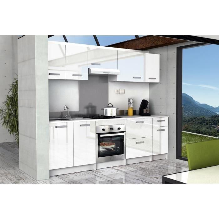 START Mueble bajo de cocina para horno de 60 cm con encimera incluida - Blanco brillante 1