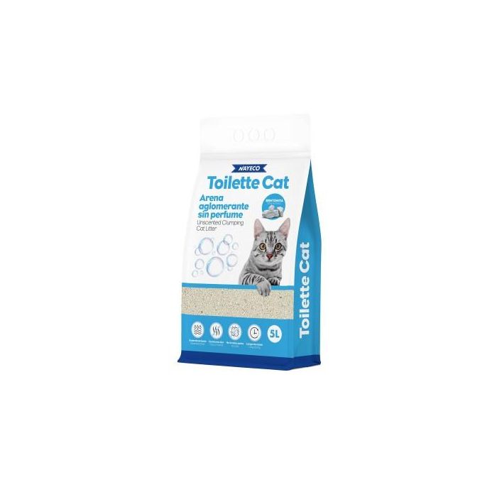 Nayeco Arena Bentonita Toilette Cat Sin Perfume 5 L-4,5 kg 1