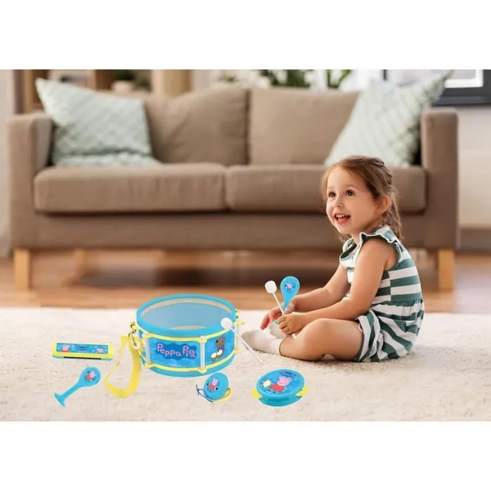 Lexibook Set musical Peppa Pig LEXK360PP 7 instrumentos Almacenamiento en el tambor 5