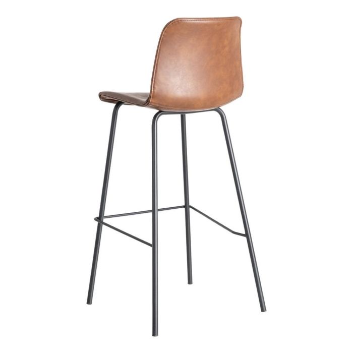 Taburete Marrón Metal / Simil Piel 47 X 47 X 103 cm