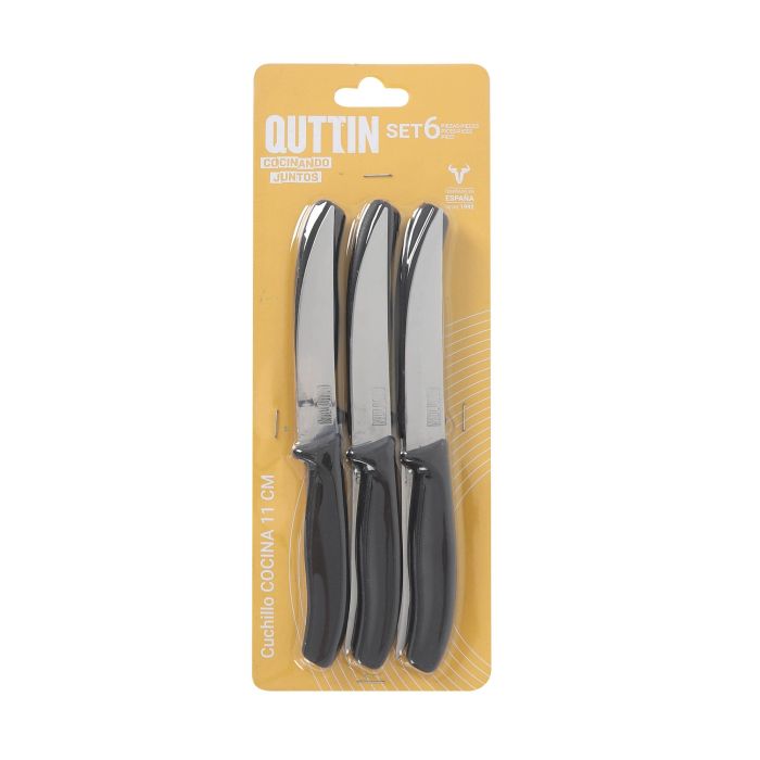 Quttin Set 6 Piezas Cuchillos Bistec Filo 11 cm (12 Cajas) 1