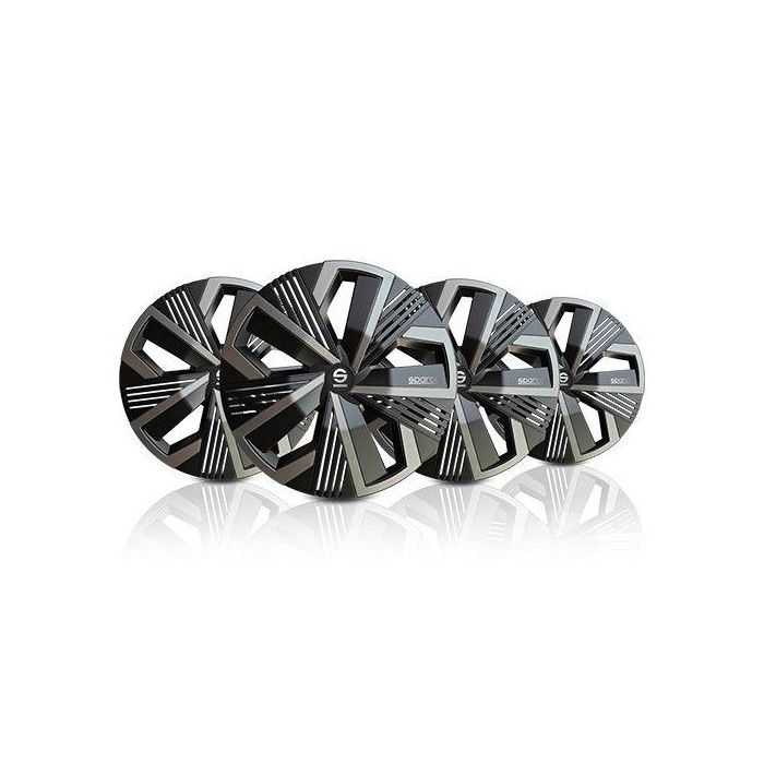 Sparco Tapacubos Nagoya Bicolor 15" Negro - Gris 4 Piezas Cs1 SPC1522BKGR 0 Sparco Tapacubos Nagoya Bicolor 15" Negro - Gris 4 Piezas Cs1 SPC1522BKGR 0