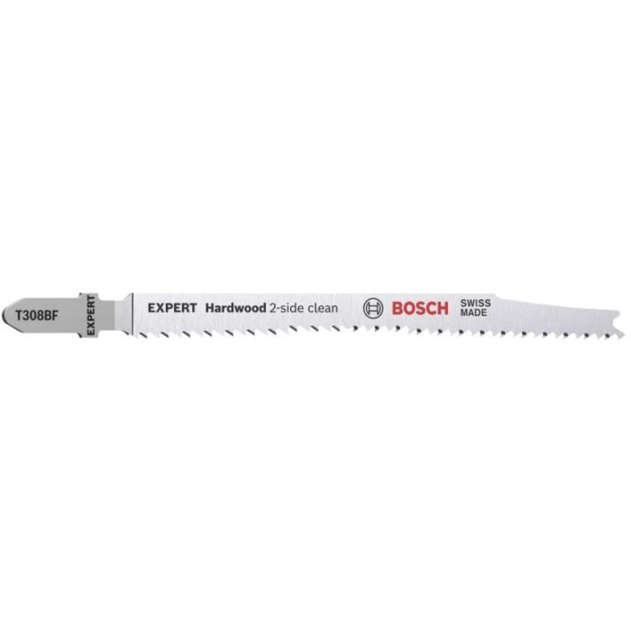 Bosch T308BF Hojas de sierra de calar EXPERT Hardwood 2-side clean para madera noble, bimetálicas (5 unidades)