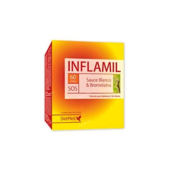 DIETMED Inflamil 60 Comp. Suplemento con Bromelaína, Sauce Blanco y Uña de Gato para Mantenimiento Articular