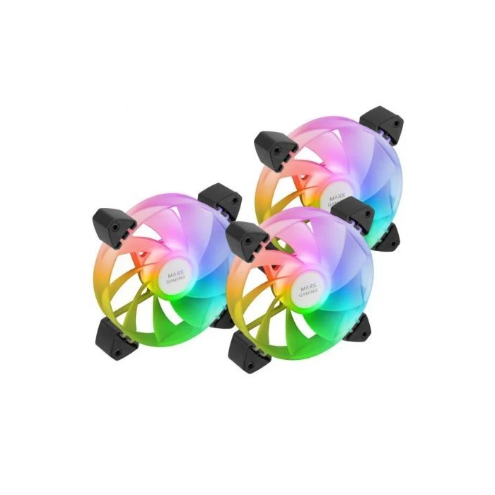 Mars Gaming MF-3AR Pack 3 Ventiladores 12cm ARGB Invertidos 1