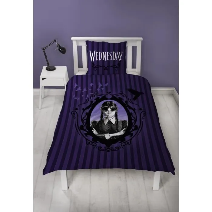 Wednesday WED3700891712460 Juego de Cama Reversible Microfibra Funda Nórdica 140 x 200 cm Funda Almohada 63 x 63 cm 4