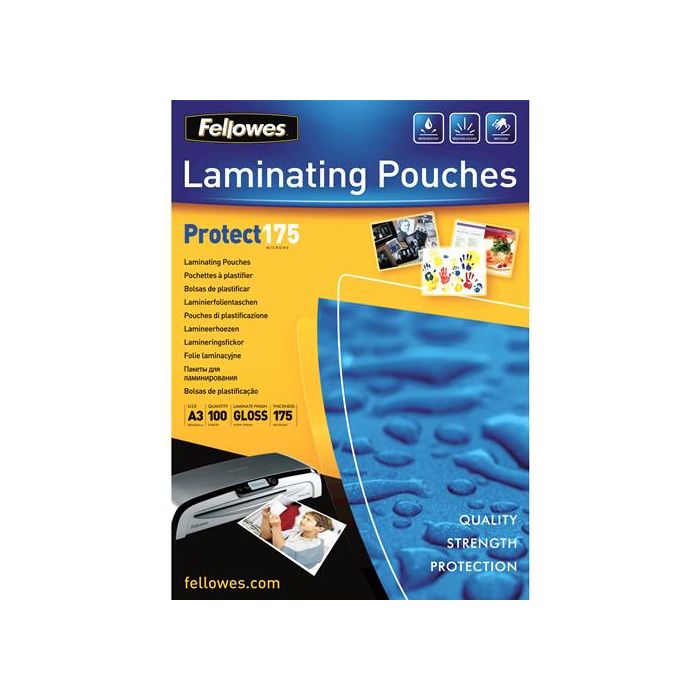 Funda Plastificar Fellowes Brillo 303X426 (A3) 175Μ Paquete De 100