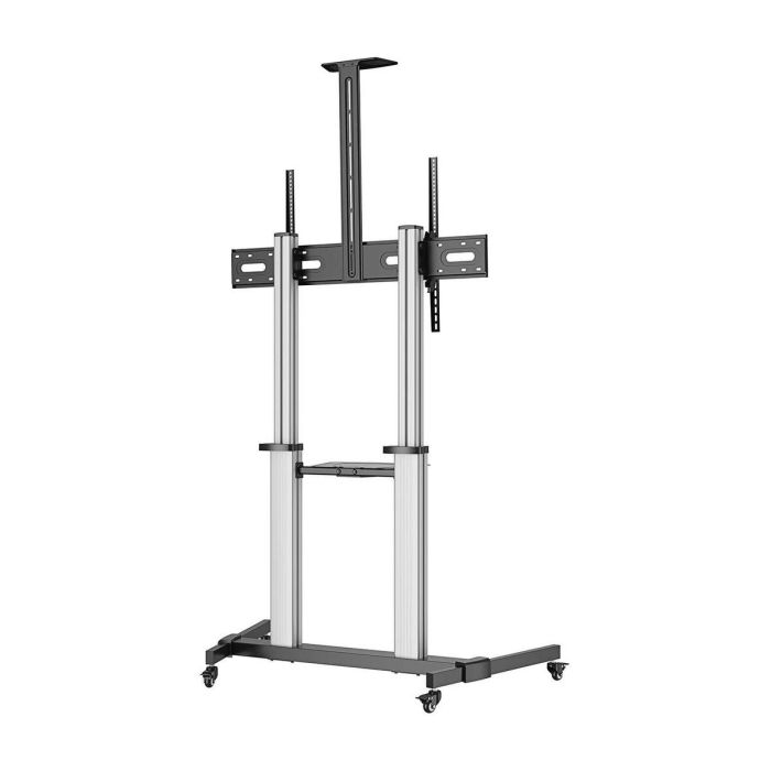 AISENS - SOPORTE DE SUELO PRO CON RUEDAS, BANDEJAS PARA DVD Y SOPORTE DE CAMARA PARA MONITOR/TV 100KG DE 60-100, NEGRO-PLATA 3 AISENS - SOPORTE DE SUELO PRO CON RUEDAS, BANDEJAS PARA DVD Y SOPORTE DE CAMARA PARA MONITOR/TV 100KG DE 60-100, NEGRO-PLATA 3