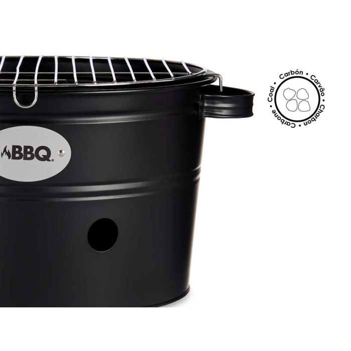 Barbacoa Portátil Cubo La Dehesa 35x42x21 cm, Negro, Hierro y Zinc, para 6 personas (4 Unidades) 3 Barbacoa Portátil Cubo La Dehesa 35x42x21 cm, Negro, Hierro y Zinc, para 6 personas (4 Unidades) 3