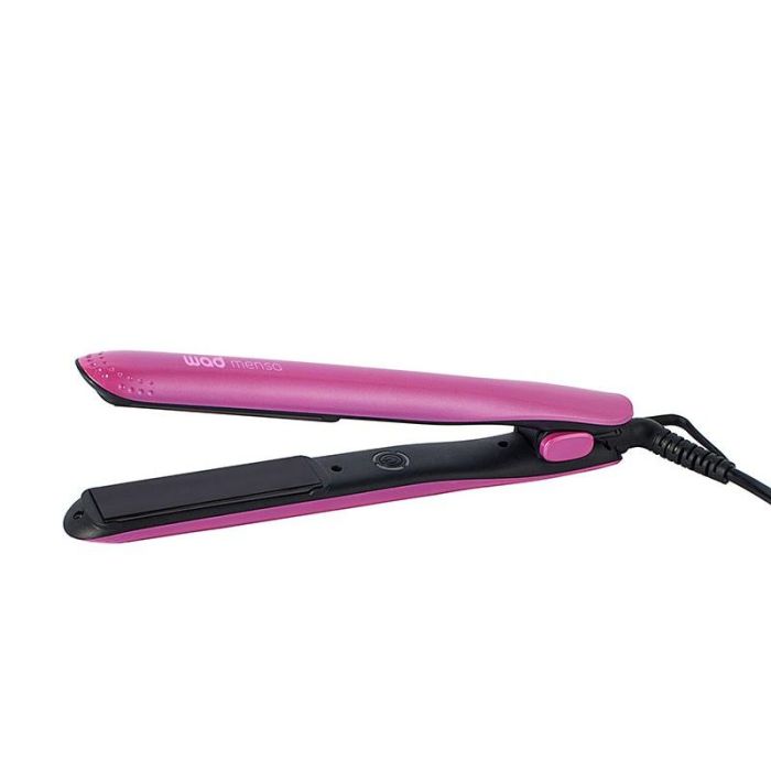 Wad Professional Beauty Plancha de Pelo Mensa Rosa de Titanio, Temperatura Regulable, Auto-apagado, Ligera y Ergonómica