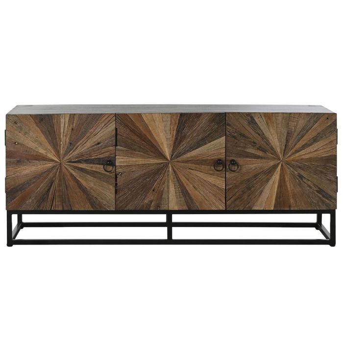 Mueble de TV Home ESPRIT Negro Natural 135 x 40 x 55 cm 2