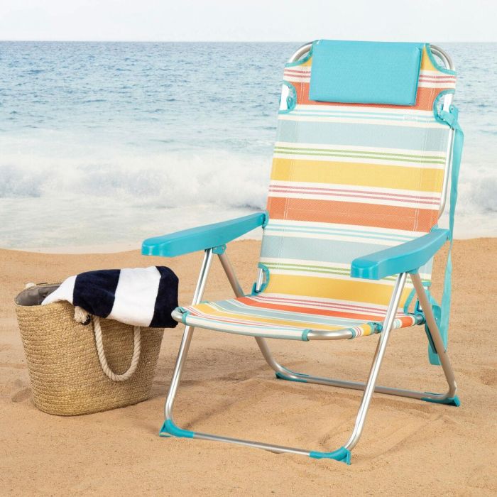 Silla de Playa Aktive 48 x 90 x 60 cm (2 Unidades) 5 Silla de Playa Aktive 48 x 90 x 60 cm (2 Unidades) 5