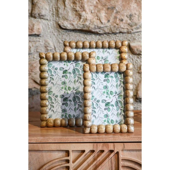 DKD Home Decor Marco de Fotos Urban para Foto 15x20 cm en Madera de Mango y Cristal Marrón, Medidas Exterior 23x18 cm 3