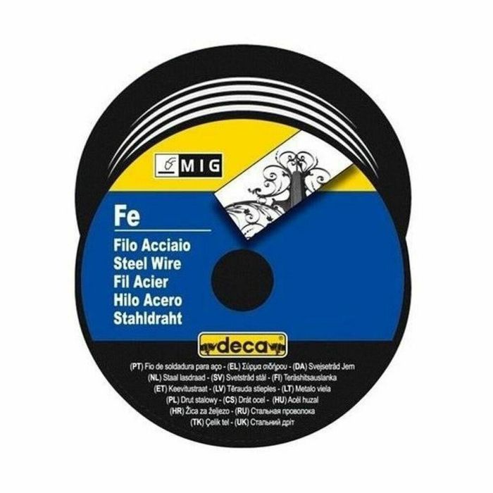 Deca Bobina de alambre de acero para soldadura MIG/MAG, Ø 0.8 mm, Rollo 0.7 kg, Carrete Ø 100 mm