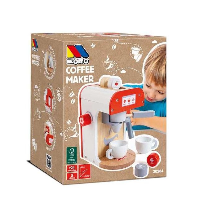 Máquina de café de madera con 8 accesorios Máquina de café de madera con 8 accesorios