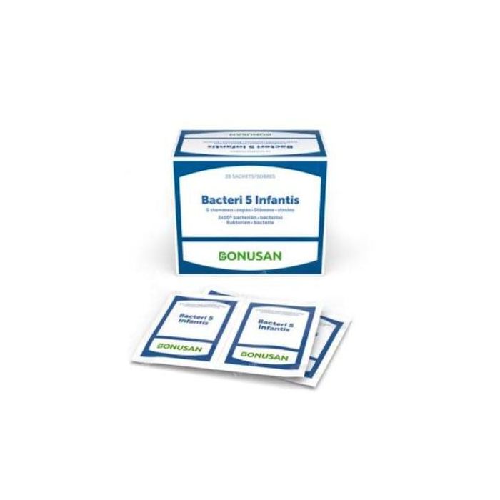 BONUSAN Bacteri 5 Infantis Probiótico Infantil 28 Sobres con 5 Cepas Bacterianas