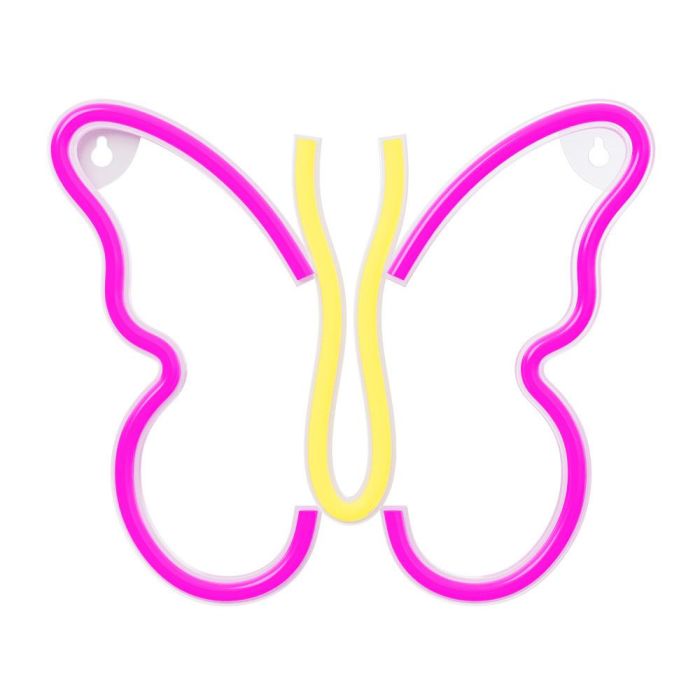 Forever Lámpara Neon LED Mariposa Rosa - Iluminación Decorativa
