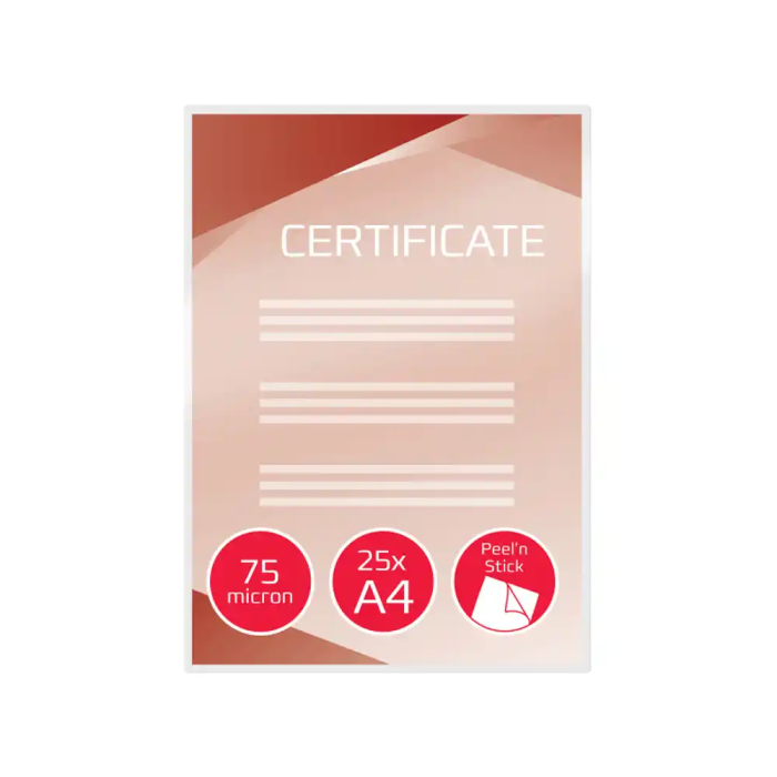 Gbc Bolsa de Plastificar Din A4 Autoadhesiva 2x75 mc Caja de 25 Unidades 1