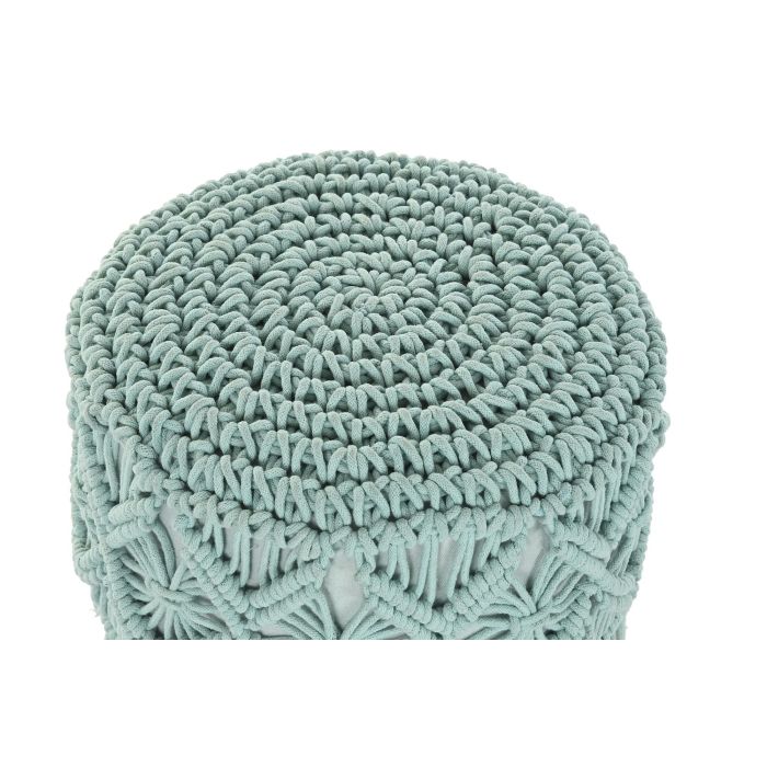 Reposapies Boho DKD Home Decor Verde Menta Marron 33 x 43 x 33 cm 1