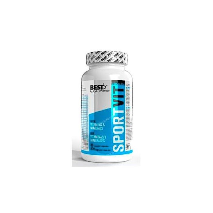BEST PROTEIN Sport Vit Multivitamico Neutro 30 Cap Suplemento Esencial con Vitaminas A, D, B y Minerales