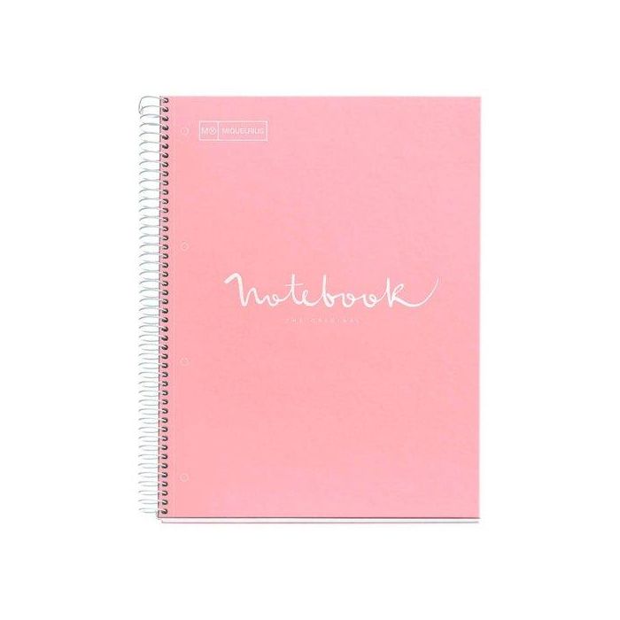 Bloc Miquelrius Emotions Notebook 1 Micro.Tapa Extra A4 80H 90G Horizontal Rosa (Set de 5)