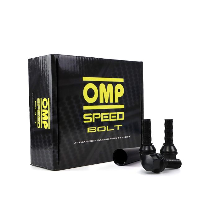 Omp Juego 20 Tornillos Desplazantes Llantas M12x1.5 Cónico Largo 26mm Llave 17-19 Negro OMPS09781201