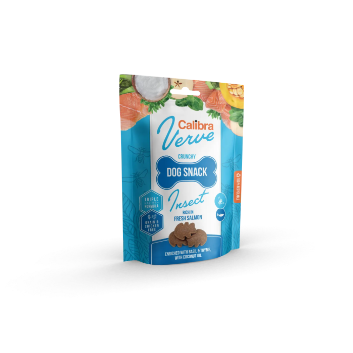 Calibra Dog Verve Crunchy Snack Insectos y Salmón Fresco 150 gr