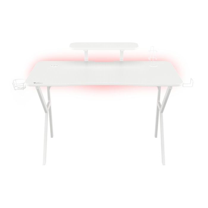 GENESIS Holm 320 RGB Mesa Gaming Blanca, Iluminación RGB, Hub USB 3.0, Carga Inalámbrica, Soporte Auriculares y Monitor 120x60 cm 2 GENESIS Holm 320 RGB Mesa Gaming Blanca, Iluminación RGB, Hub USB 3.0, Carga Inalámbrica, Soporte Auriculares y Monitor 120x60 cm 2