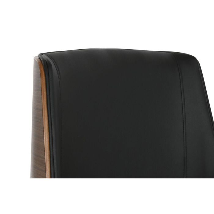 Silla Moderno DKD Home Decor Negro Marron 64 x 83 x 59.5 cm 4