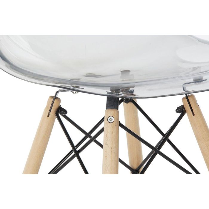 DKD Home Decor Silla de Comedor Urban Transparente y Natural de PVC y Madera de Abedul, Altura Asiento 43 cm, Medidas 46x83.5x50 cm Desmontable 1 DKD Home Decor Silla de Comedor Urban Transparente y Natural de PVC y Madera de Abedul, Altura Asiento 43 cm, Medidas 46x83.5x50 cm Desmontable 1