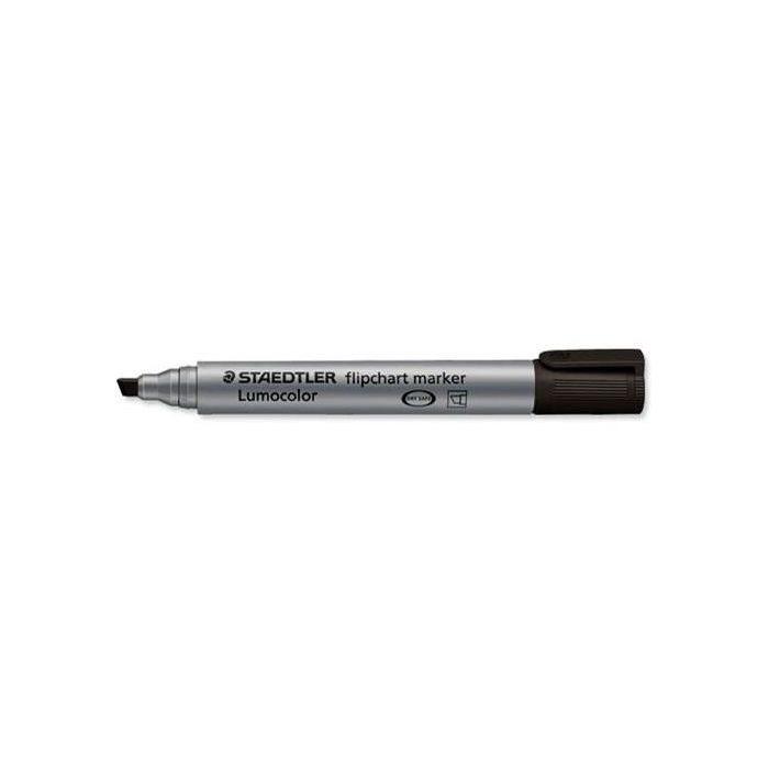 STAEDTLER Rotulador Flipchart Lumocolor negro, pack de 10 unidades, trazo 2-5 mm