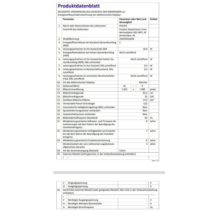 Philips 25M2N3200W Monitor para Juegos PC 24.5'' FHD VA 0.5ms 240Hz Altura/Pivote Ajustable 26 Philips 25M2N3200W Monitor para Juegos PC 24.5'' FHD VA 0.5ms 240Hz Altura/Pivote Ajustable 26