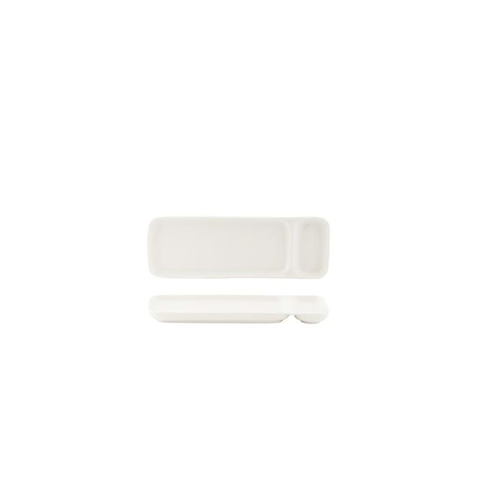 SUMMA Noubon Gastrobar Fuente Duo 32x11 cm - Porcelana Marfil (6 Unidades)