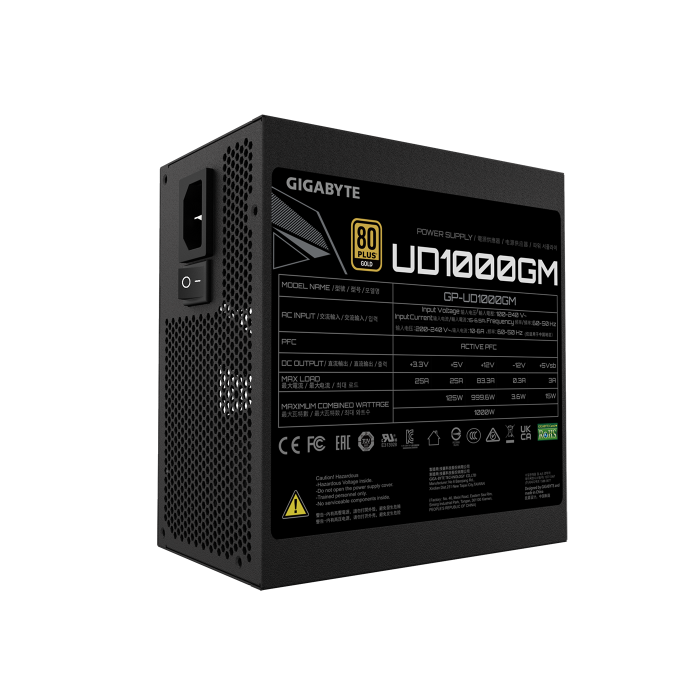 Gigabyte UD1000GM unidad de fuente de alimentación 1000 W 20+4 pin ATX Negro 4 Gigabyte UD1000GM unidad de fuente de alimentación 1000 W 20+4 pin ATX Negro 4