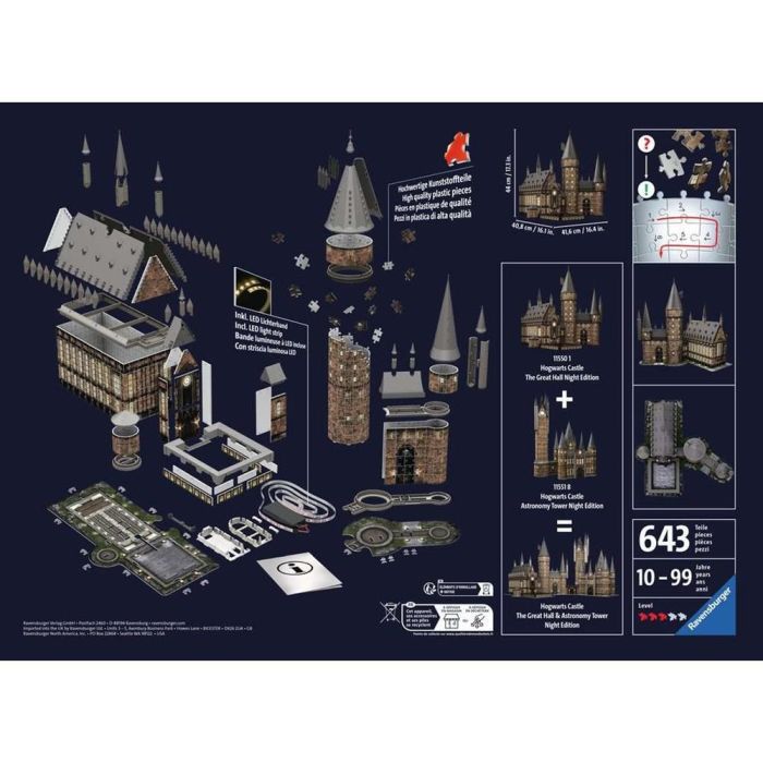 Puzzle 3D Ravensburger Harry Potter Castillo 1 Puzzle 3D Ravensburger Harry Potter Castillo 1