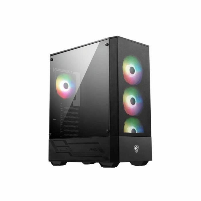 MSI MAG Forge 112R Caja PC Gaming Midi Tower Negra Transparente con Ventana Lateral de Cristal Templado, 4 Ventiladores ARGB y Filtro Anti-polvo 2