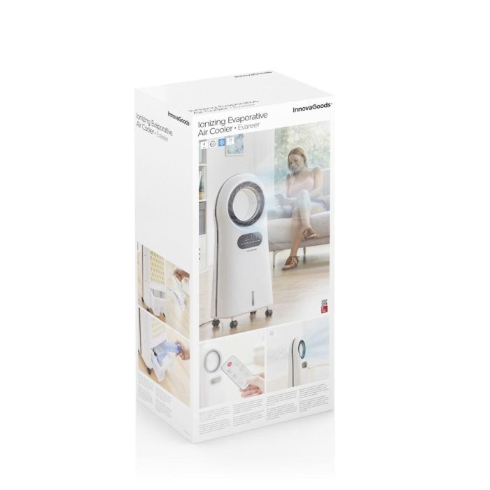 Climatizador Evaporativo Ionizador sin Aspas con LED Evareer InnovaGoods 1